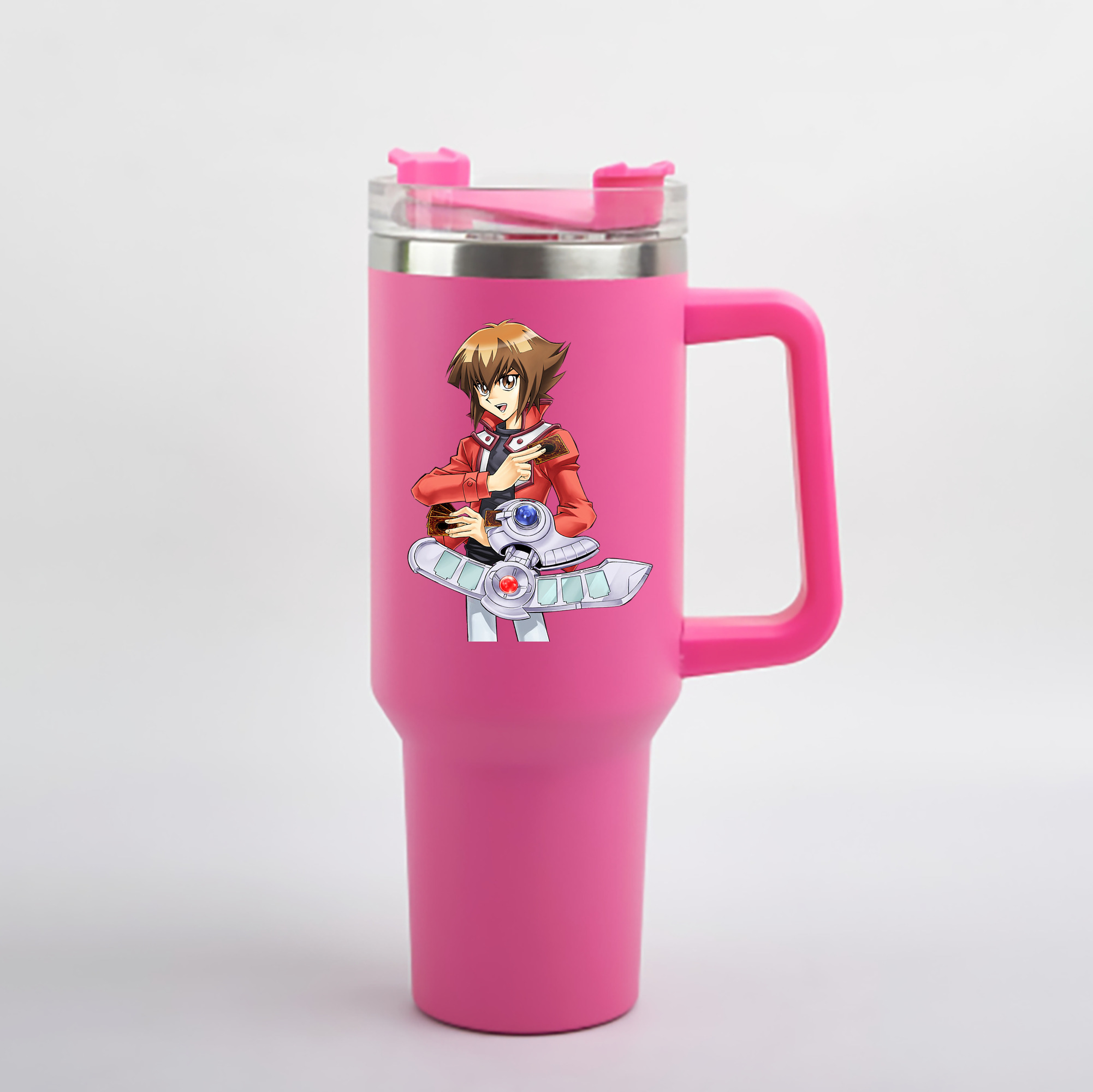 （画像用） 遊☆戯☆王 Yu-Gi-Oh! 1200mL車用タンブラー - クリスタルステッカー（プラスチックストロー付き）